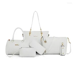Shoulder Bags 6 Pcs/set Composite Women Crossbody For 2024 Luxury Handbag Purse Clutch Wallet Sac A Main Bolso Mujer