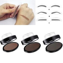 Enhancers Eyebrow Powder Stamp Tint Stencil Kit Cosmetics Professional Makeup Waterproof Eye Brow Stamp Lift Eyebrow Enhancers Stencil Kit