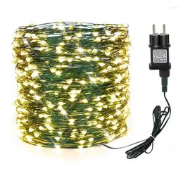 Strings LED Green Wire Fairy Lights String Warm White Garland For Outdoor Home Christmas Tree Decoration Wedding Party Garden Lighting
