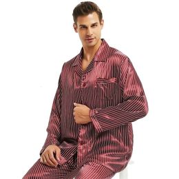 Perfect Gifts_ Mens Silk Satin Pyjamas Set Pyjama Pyjamas PJS Sleepwear Set Loungewear U.SSMLXLXXL3XL4XL Plus_3 Colours 240424