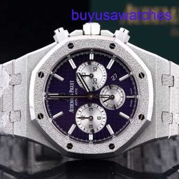 AP Calendar Wrist Watch 26331bc Purple Dial With 41mm Matte Gold Dial And 18K White Gold Craftsmanship Timepiece
