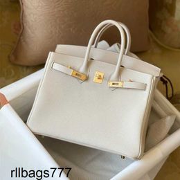 Sewn Wax Thread Platinum Handbag Bag Bk25/30cm Togo Calf Carrying for Women Handmade Genuine Leather