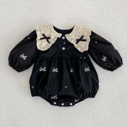 One-Pieces Baby Girls Clothing Autumn Spring Infant Baby Girls Jumpsuit Long Sleeve Cotton Embroidery Newborn Baby Girls Bodysuits