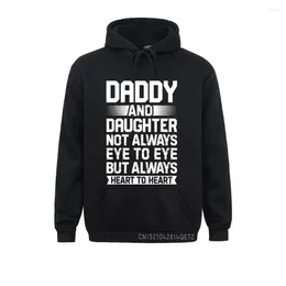 Men's Hoodies Daddy And Daughter Not Always Eye To Unisex Fathers Day Chic Long Sleeve Sweatshirts Normal Sportswears