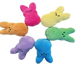 15cm mini Easter Bunny Peeps Plush doll pink blue yellow purple rabbit dolls for childrend cute soft plush toys Whole6698325