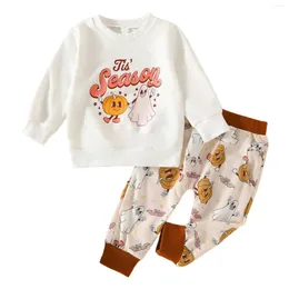 Clothing Sets Toddler Girl Boy Long Sleeve Pumpkin Print Hoodie Top Pant Suit For 0 To 5 Years Girls 12 14 Outfits