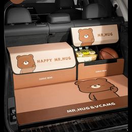 Car trunk storage box Car large capacity foldable organizer box cartoon cute