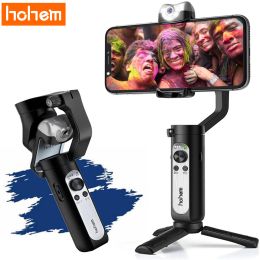 Gimbals hohem iSteady V2 3Axis AI Smartphone Gimbal Stabilizer w/AI Visual Tracking LED Video Light Foldable Gimbal for iPhone13 12 Pro