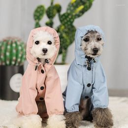 Dog Apparel Reflective Raincoat Outdoor Raining Jacket For Small Medium Dogs Transparent Hooded Jumpsuit Pet Puppy Outfits Perro Abrigo