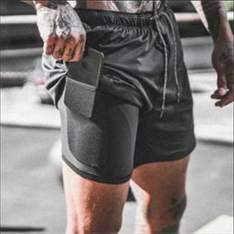 Men's Shorts 2024 Running Training 2 In 1 Double Deck Quick Dry Gym Sportswear Men Casual Jogge Pants Beach Swimming Trunks