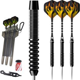 Darts CyeeLife 90% Tungsten Steel tip darts 21/23/26/28/30g with carry case,Aluminium Shafts+Sharpener+Tool