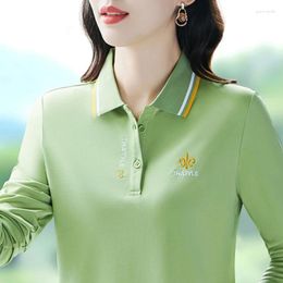 Women's Polos Moeroshe Solid Colour Casual Sports Top Elegant Polo Shirts Woman Pulovers NECK SHIRT Cotton T-shirt Stylish Blouses Tops