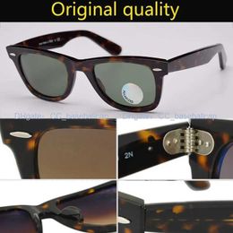 Ray For Men And Women Designer 2140 Glasses Black Frame Metal 52Mm Polarised Uv400 Glass Lens Pilot Sunglasses High Quality Version