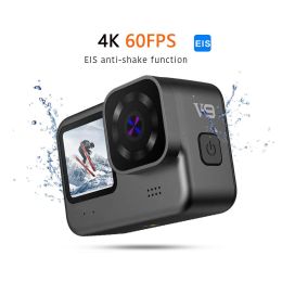 Cameras V9 Action Camera 4K 60FPS Waterproof EIS Anti Shake Sports Camera with Dual Screen 170° Wide Angle Video Recording Action Cam