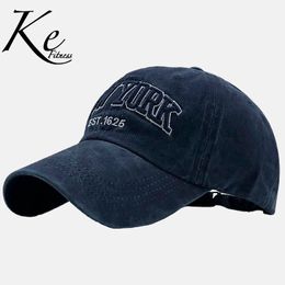 KE cap summer womens baseball hat washed cotton red green blue black sunshade hat Korean male fishing unisex cap 240414