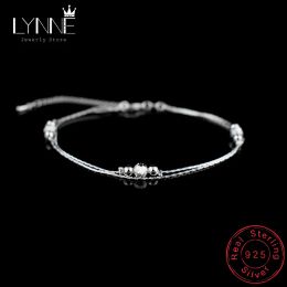 Strands Hot Double Layers Ball Pendant Anklet 925 Sterling Silver Ladies Frosted Beads Anklets Bracelet Women Foot Chain Jewellery Gift