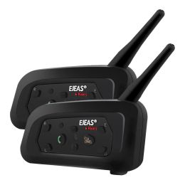 Accessories EJEAS V6 PRO Bluetooth Motorcycle Helmet Intercom Headset With 1200M BT Interphone Communicator For 6 Riders Waterproof