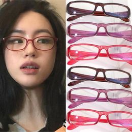 Sunglasses Japanese Style Harajuku Square Glasses Frame Women No Makeup Fashion Anti-blue Men Contrasting Cute Decorative