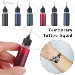 Body Paint Temporary Tattoo Indian Henna Tattoo Ink Body Art Paint Semi-Permanent Makeup Pigment No Pain Eyebrow Eyeliner DIY Tattoo Tool d240424
