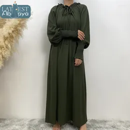 Ethnic Clothing Muslim Loose Black Abaya For Womens Kimono Dubai Modesty Robe Moroccan Hijab Long Dresses Arab Ramadan Women Kaftan