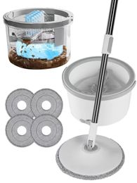 Mop Water Separation 360 cleaning With Bucket Microfiber Lazy No Hand-Washing Floor Floating Household Cleaning Tools 240418