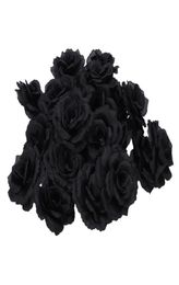 Pcs Black Rose Artificial Silk Flower Party Wedding House Office Garden Decor DIY Decorative Flowers Wreaths6185256
