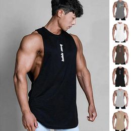 Men's Tank Tops Casual Clothing 2024 Summer Gym T-Shirts For Man Loose Fitness Exercise Oversized Clothes Large Size