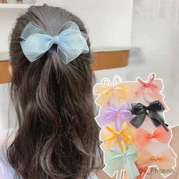 Hair Accessories Children Cute Colors Lace Bow Ribbon Ornament Hair Clips Baby Girls Lovely Sweet Barrettes Hairpins Kids Hair Accessories