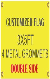 Whole Digital Printing Customised Flag Banner Flying Design Double Side 3x5 ft 100D Polyester Banners with Metal Grommets6660659