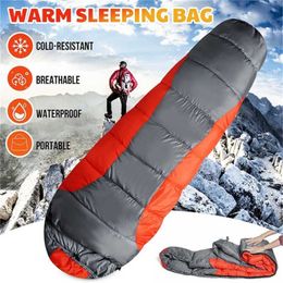 Sleeping Bags 1Pc Winter Travel Waterproof Thermal Sleeping Bag Outdoor Camping Portable Sleeping Sack T221022271n