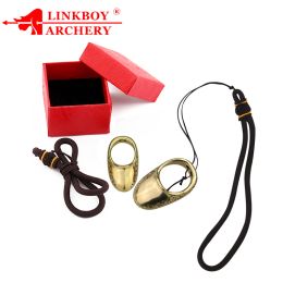 Arrow 1pc Archery Finger Guard Brass Shooting Ring For Shooting Catapult Outdoor Sports Finger Protective Gear Traditional Thumb