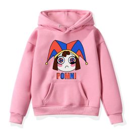 Sweatshirts Pomni The Amazing Digital Circus Kids Sweatshirts Cartoon Anime Hoodies Children's Clothing Harajuku Pullvers Girls Boys Hoodie