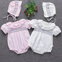 One-Pieces Korean Style Newborn Baby Girls Jumpsuit Infant Baby Girls Bodysuits Summer Baby Girls Cotton Clothes