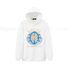 2023 Mens Hoodies Rhude Hoodie Mektup Baskı Uzun Kollu Moda Erkekler Kadın Kazak Hip Hop Hoodies Marka Sweatshirts Boyut M-2XL Trailtsuits Markalar Açık Ceket 616