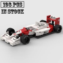 Blocks New Technical MOC59664 F1 MP4/4 Team Stake Formula 1 Race Car Model Buiding Kit Creators Block Bricks Kid Toys Birthday Gifts
