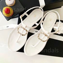 Designer sandal metal hasp slipper summer slide pool womens beach sexy luxury sliders mule outdoor fashion flat casual shoes loafer sandale