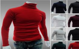 Turtleneck Sweatshirt Men Solid Colour Long Sleeve Pullover Brief Mens Primer Shirt Sweater Korean Style Slim Fit For Men8814191