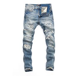 Summer printed jeans high quality jeans Hiking Pant Ripped Hip hop High Street Religion Pants Purple Brand Jeans Talk Show Music