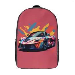 Backpack Passionate Sports Car Graffiti Simplified Form Funny Backpacks Male Travel Print High School Bags Designer Rucksack