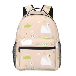 Backpack Fashion School Elegant Swans Bagpack Teenger Girl Boy Bag Mochila