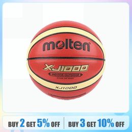 Molten XJ1000 Basketball Ball Size 7/6/5 PU Leather Material for Outdoor Indoor Match Training Men Women Teenager Baloncesto 240418