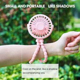 Other Appliances Summer fan USB desktop folding fan outdoor baby stroller handheld fan summer silent small multifunctional octopus mini fan gift J240423