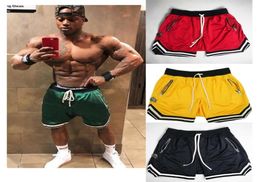 Cool Men Summer Loose Shorts Gym Fitness Bodybuilding Jogging Workout Male 2018 Short Pant Knee Length Breathable Mesh Sweatpa4642732