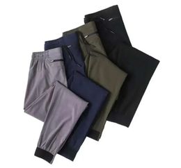 LU LL Men's Jogger Long Pants Sport Yoga Outfit Quick Dry Drawstring Gym Pockets Sweatpants Trousers Mens Casual Elastic Waist fitness Designer Fashion Clothing 4366