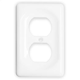 2Pack Ceramic Switch Plates Outlet Covers Plate Cover White Single Duplex 240415