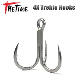 Accessories Salt Water 4X Strong Treble Hooks HG Hand Grind Sharp New RustProof Big Game Sea Trolling Tuna Fishing Jigging Hooks