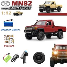 Car Mn82 Rc Car 1:12 Full Scale 2.4G 4WD 280 Motor Remote Control OffRoad Pickup Truck Model Car for Boys Adult Gifts