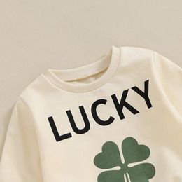 Clothing Sets Baby Boy St Patrick S Day Clothes Mama Lucky Charm Long Sleeve Clover Sweatshirt And Pants Set Toddler Outfit