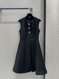 Milan Runway Dress 2024 New Spring Summer O Neck Fashion Designer Dresses Brand Same Style Dress 0424-10