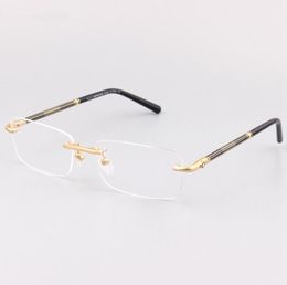 Unframed male MB492 pure titanium super light business casual frame without screw glasses frame eyeglasses5374029